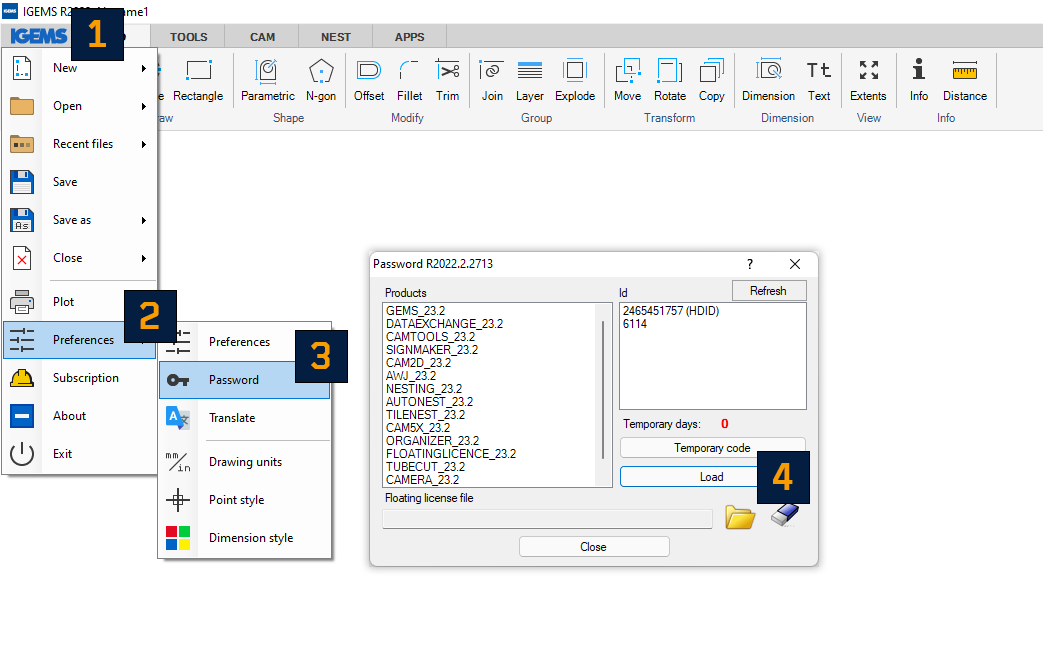 Activate your IGEMS CAD/CAM USB license – IGEMS Support center